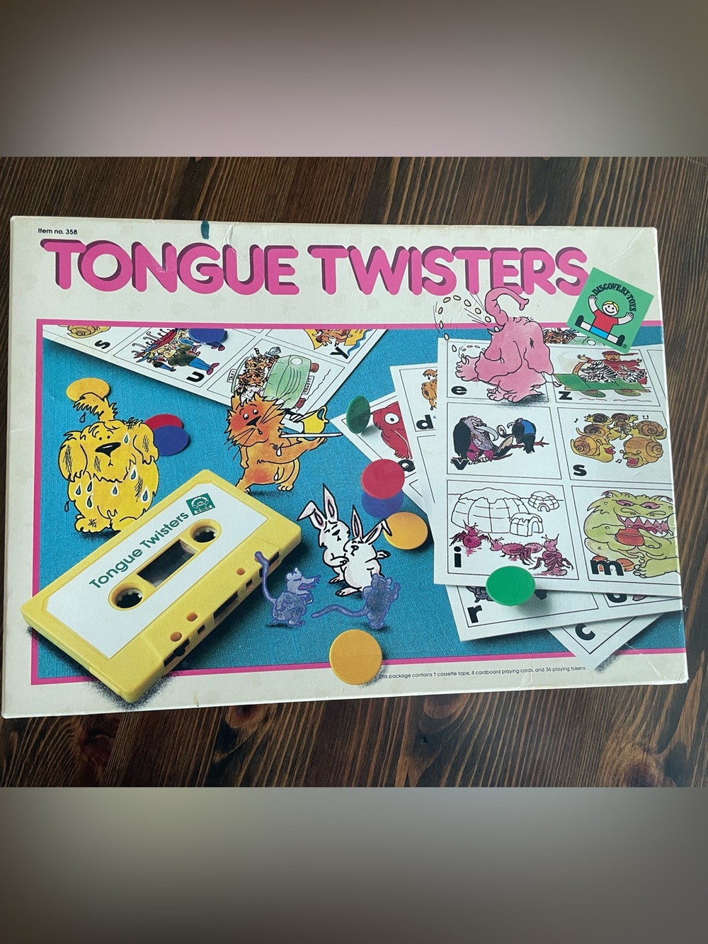 Vintage Tongue Twisters Game - Listening phonics matching bingo game